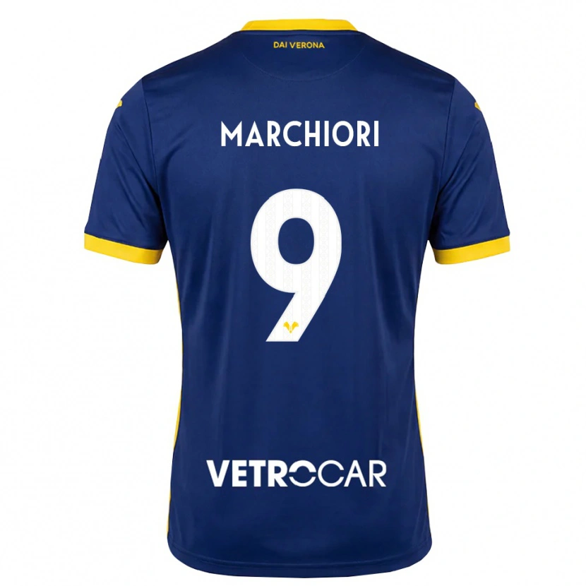 Danxen Mujer Camiseta Giorgia Marchiori #9 Azul Real Amarillo Blanco 1ª Equipación 2026/27 La Camisa