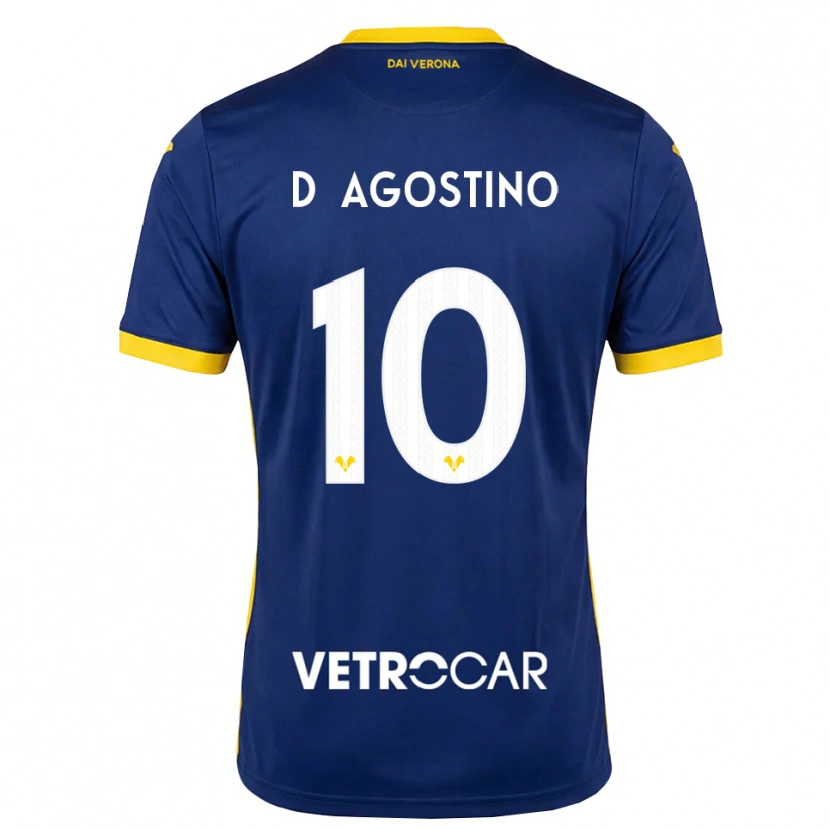 Danxen Mujer Camiseta Samuele D'agostino #10 Azul Real Amarillo Blanco 1ª Equipación 2026/27 La Camisa