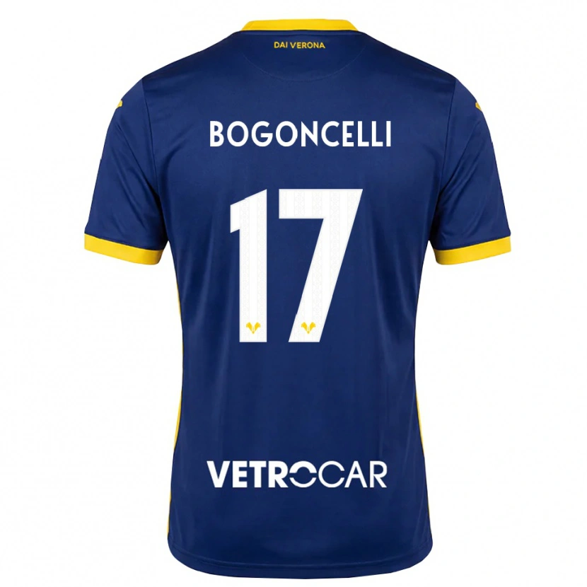 Danxen Mujer Camiseta Pietro Bogoncelli #17 Azul Real Amarillo Blanco 1ª Equipación 2026/27 La Camisa