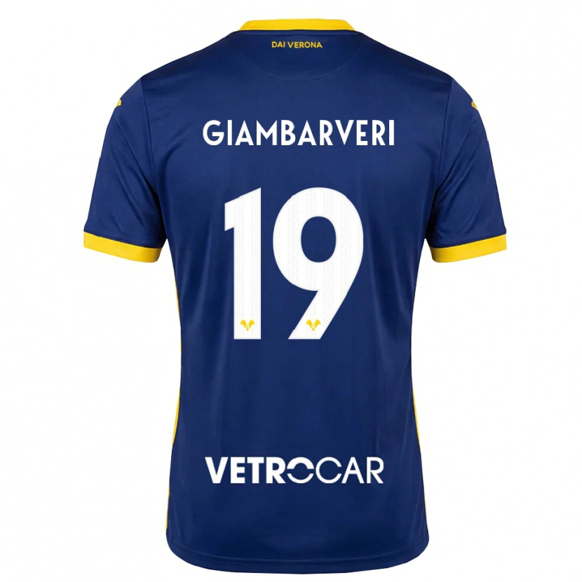 Danxen Mujer Camiseta Mattia Giambarveri #19 Azul Real Amarillo Blanco 1ª Equipación 2026/27 La Camisa
