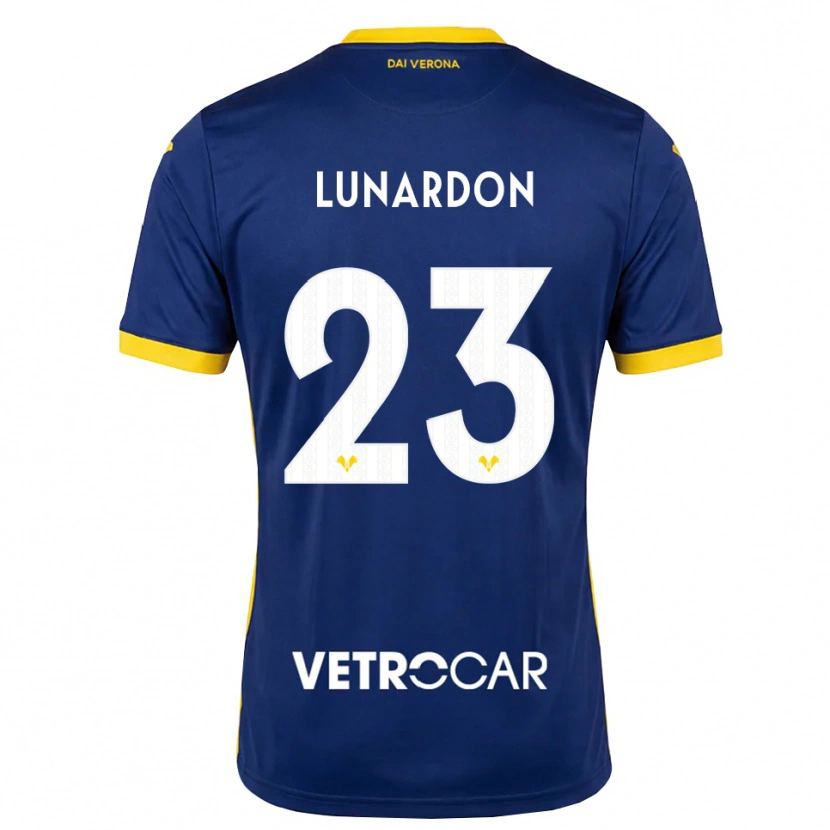 Danxen Mujer Camiseta Mario Lunardon #23 Azul Real Amarillo Blanco 1ª Equipación 2026/27 La Camisa