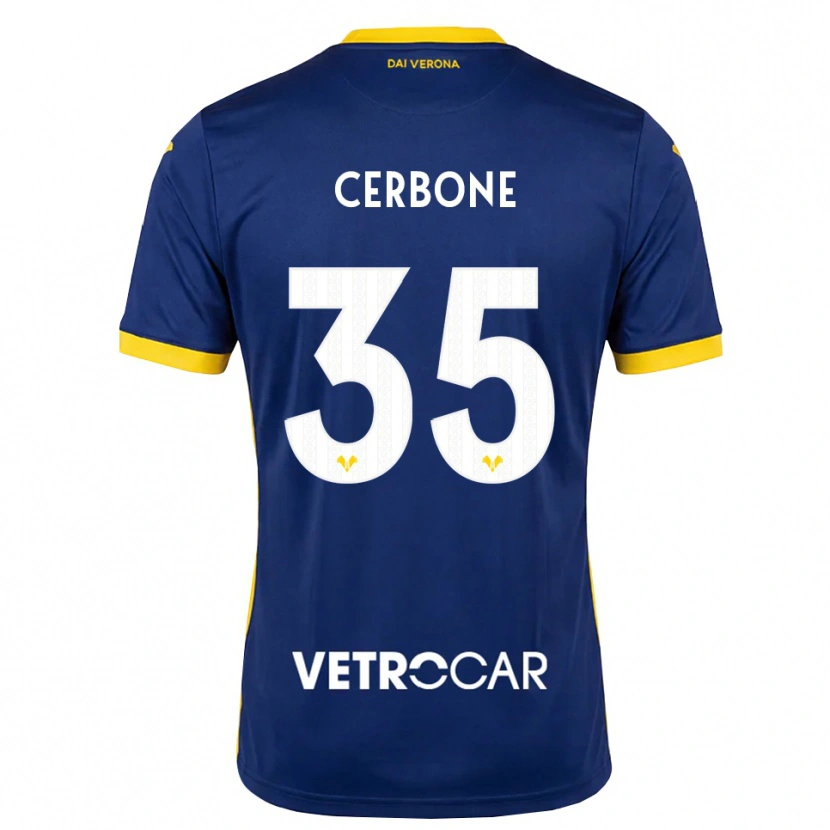 Danxen Mujer Camiseta Salvatore Cerbone #35 Azul Real Amarillo Blanco 1ª Equipación 2026/27 La Camisa