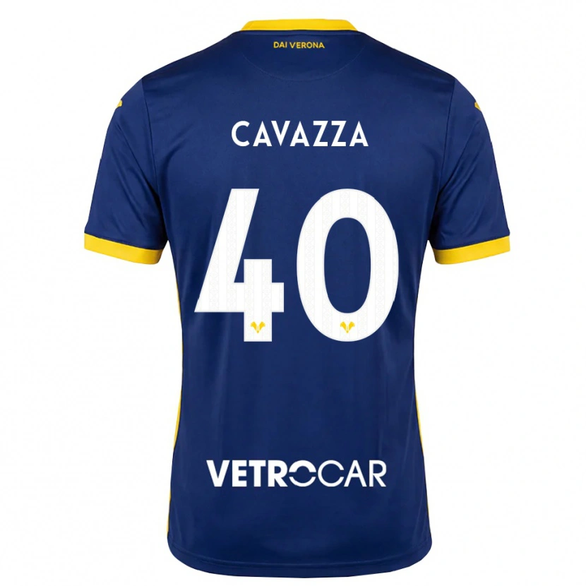 Danxen Mujer Camiseta Filippo Cavazza #40 Azul Real Amarillo Blanco 1ª Equipación 2026/27 La Camisa