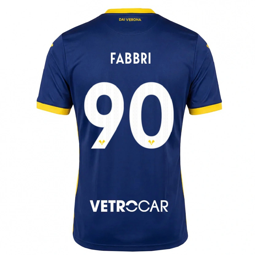 Danxen Mujer Camiseta Alessandro Fabbri #90 Azul Real Amarillo Blanco 1ª Equipación 2026/27 La Camisa