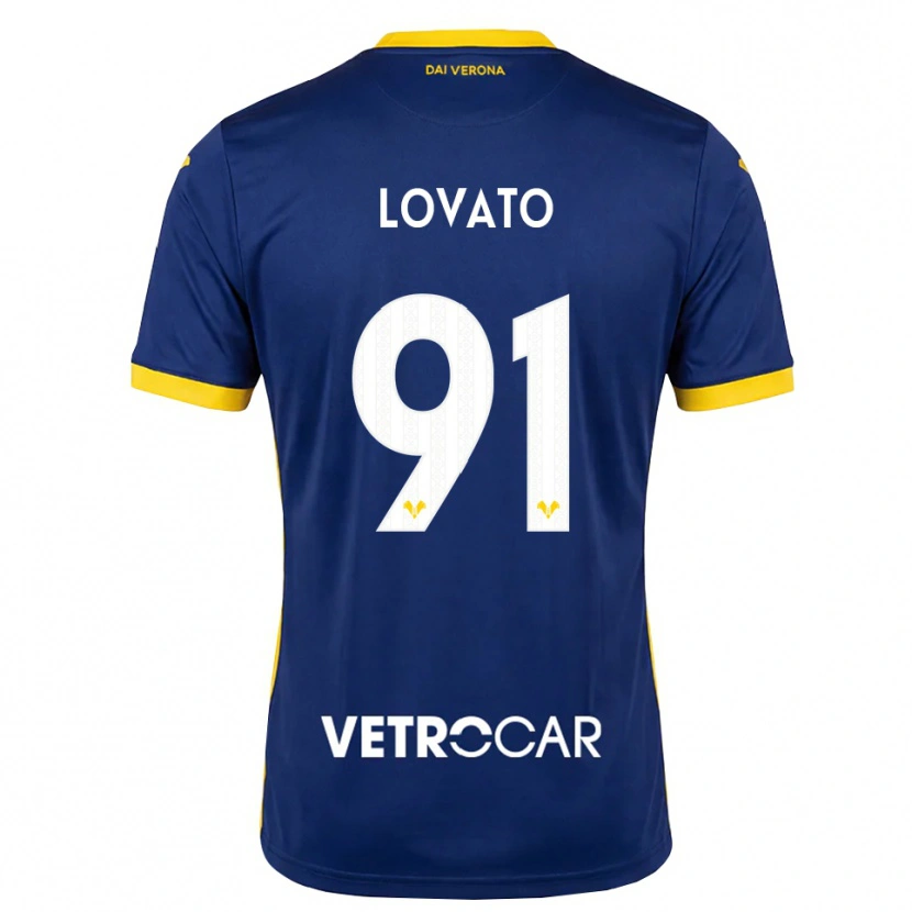Danxen Mujer Camiseta Enrico Lovato #91 Azul Real Amarillo Blanco 1ª Equipación 2026/27 La Camisa