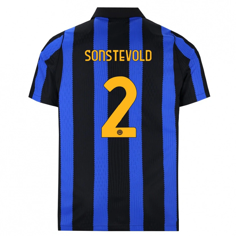 Danxen Mujer Camiseta Anja Sonstevold #2 Negro Azul Amarillo 1ª Equipación 2026/27 La Camisa