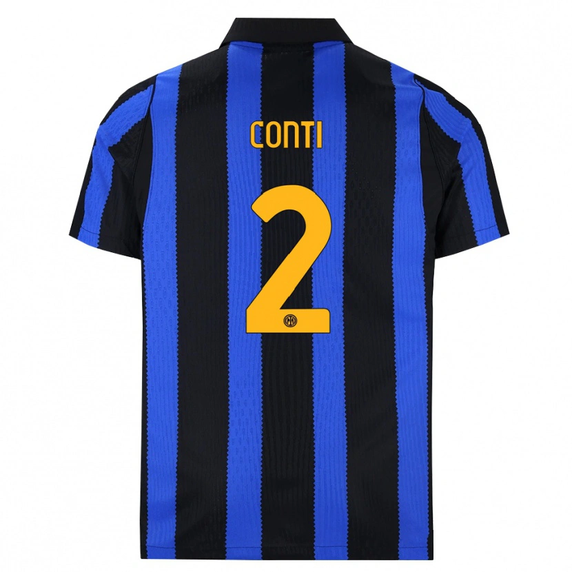 Danxen Mujer Camiseta Arturo Conti #2 Negro Azul Amarillo 1ª Equipación 2026/27 La Camisa
