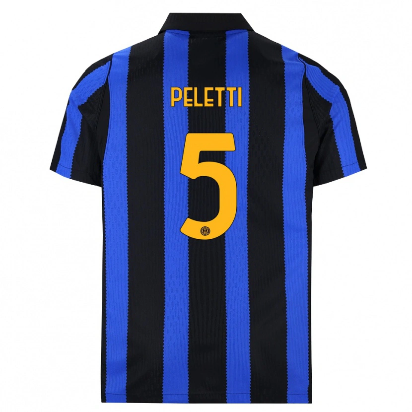 Danxen Mujer Camiseta Lamberto Peletti #5 Negro Azul Amarillo 1ª Equipación 2026/27 La Camisa