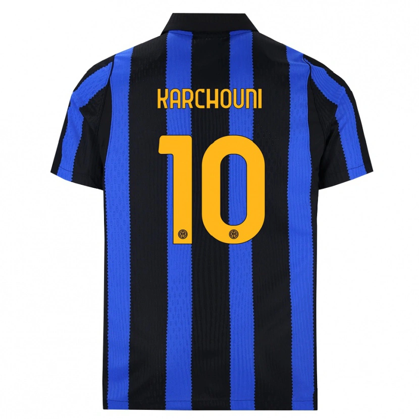 Danxen Mujer Camiseta Ghoutia Karchouni #10 Negro Azul Amarillo 1ª Equipación 2026/27 La Camisa