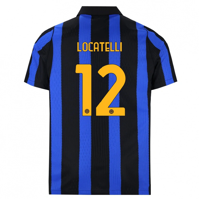 Danxen Mujer Camiseta Tommaso Locatelli #12 Negro Azul Amarillo 1ª Equipación 2026/27 La Camisa