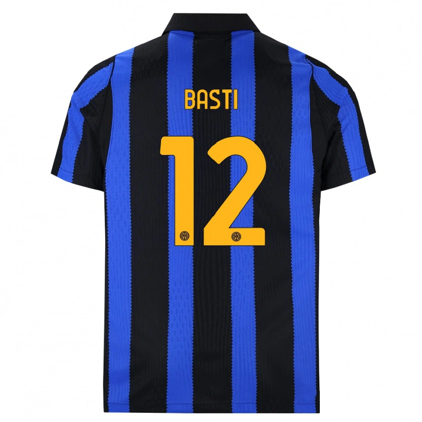 Danxen Mujer Camiseta Matteo Basti #12 Negro Azul Amarillo 1ª Equipación 2026/27 La Camisa