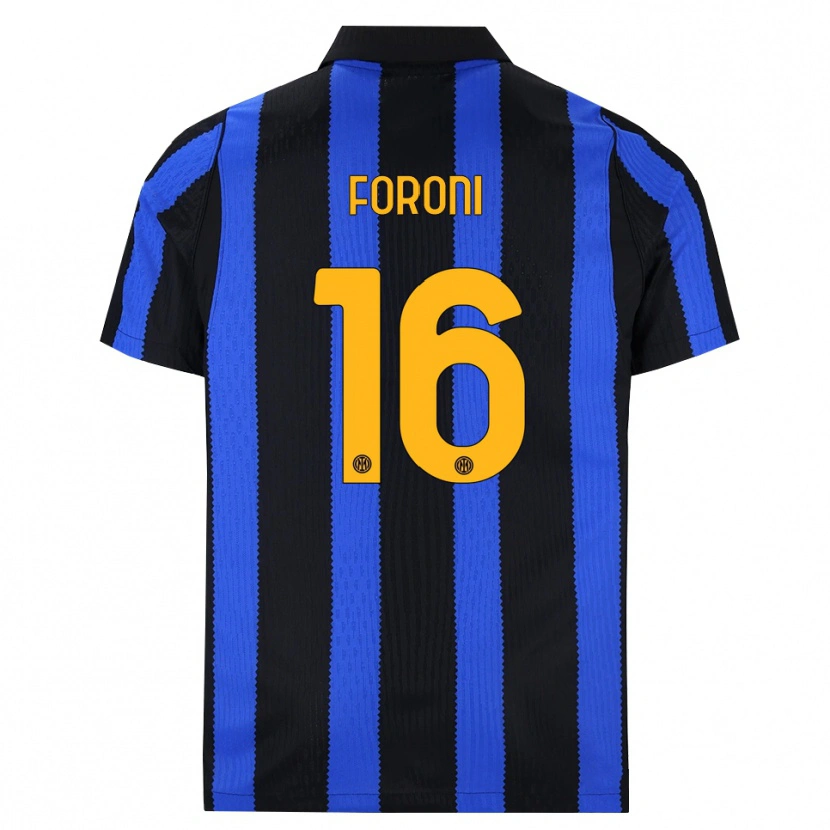 Danxen Mujer Camiseta Alessandro Foroni #16 Negro Azul Amarillo 1ª Equipación 2026/27 La Camisa