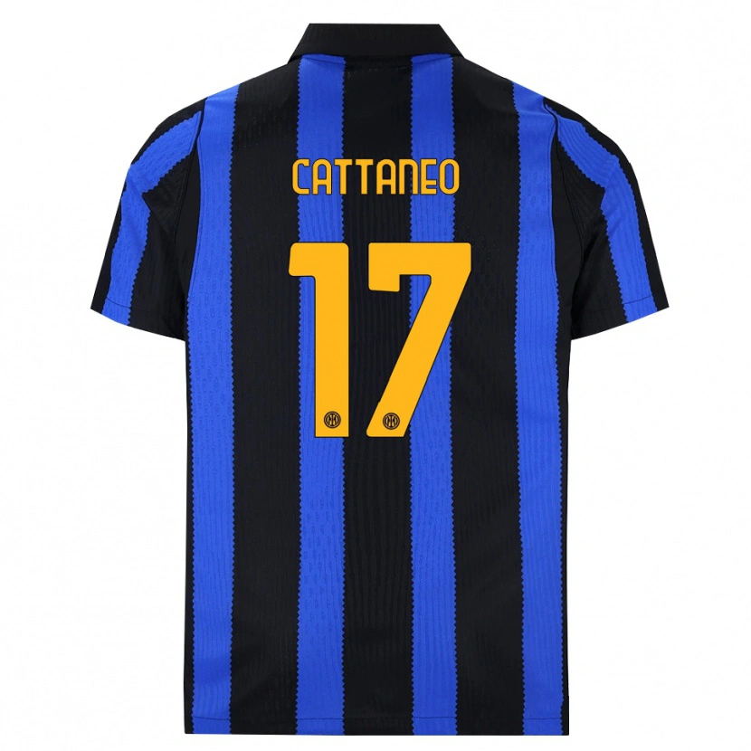 Danxen Mujer Camiseta Filippo Cattaneo #17 Negro Azul Amarillo 1ª Equipación 2026/27 La Camisa