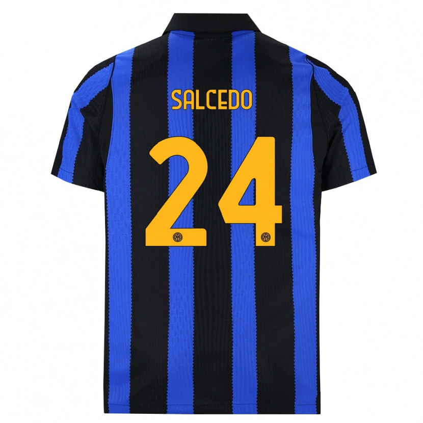 Danxen Mujer Camiseta Eddie Salcedo #24 Negro Azul Amarillo 1ª Equipación 2026/27 La Camisa