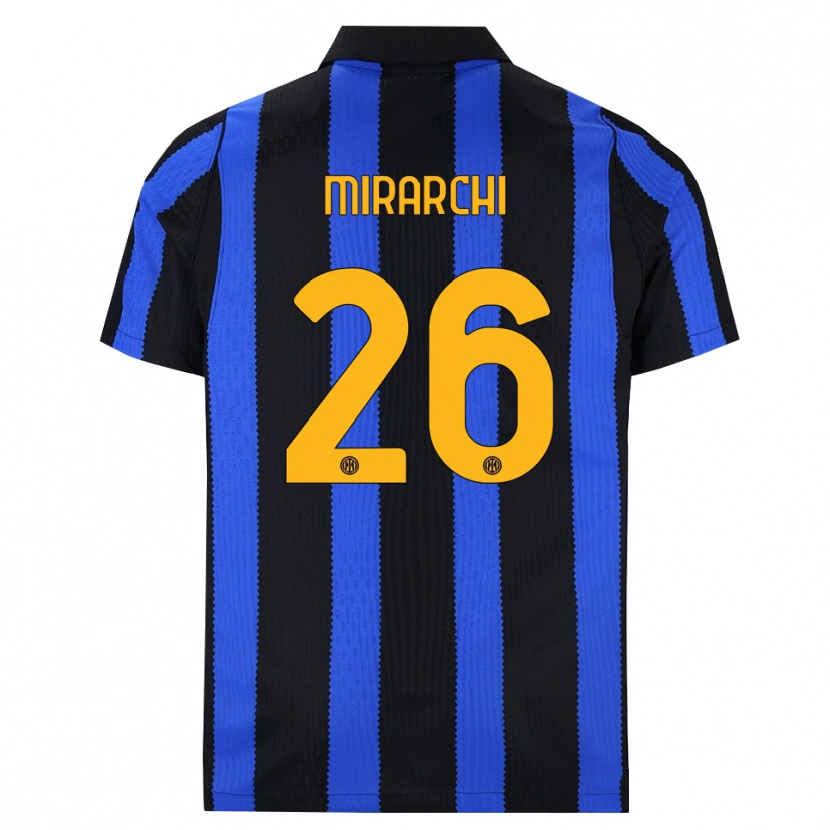 Danxen Mujer Camiseta Mattia Mirarchi #26 Negro Azul Amarillo 1ª Equipación 2026/27 La Camisa