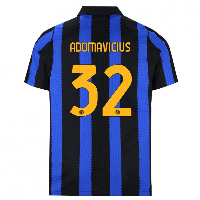 Danxen Mujer Camiseta Henrikas Adomavičius #32 Negro Azul Amarillo 1ª Equipación 2026/27 La Camisa