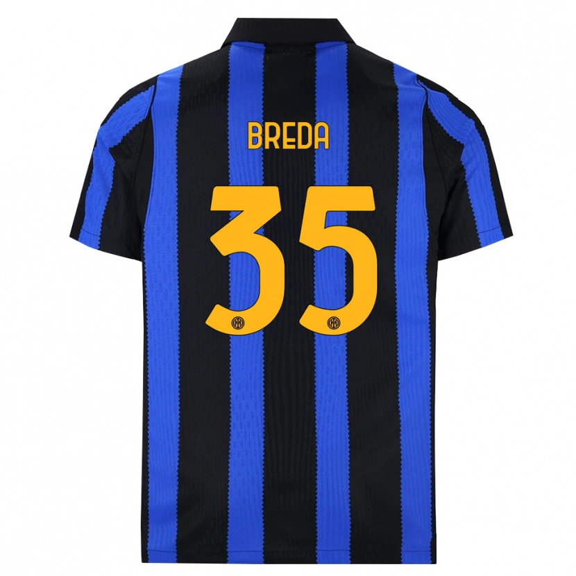 Danxen Mujer Camiseta Cristian Breda #35 Negro Azul Amarillo 1ª Equipación 2026/27 La Camisa