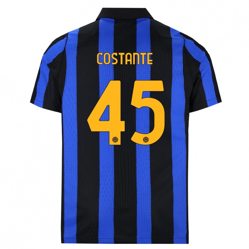 Danxen Mujer Camiseta Umberto Costante #45 Negro Azul Amarillo 1ª Equipación 2026/27 La Camisa