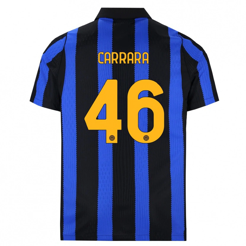 Danxen Mujer Camiseta Cristian Carrara #46 Negro Azul Amarillo 1ª Equipación 2026/27 La Camisa