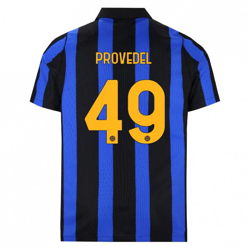 Danxen Mujer Camiseta Ivan Provedel #49 Negro Azul Amarillo 1ª Equipación 2026/27 La Camisa