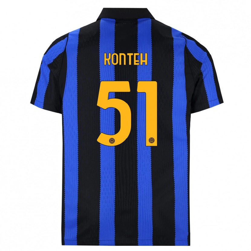 Danxen Mujer Camiseta Amadou Konteh #51 Negro Azul Amarillo 1ª Equipación 2026/27 La Camisa