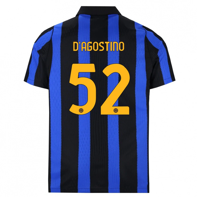 Danxen Mujer Camiseta Giovanni D'agostino #52 Negro Azul Amarillo 1ª Equipación 2026/27 La Camisa