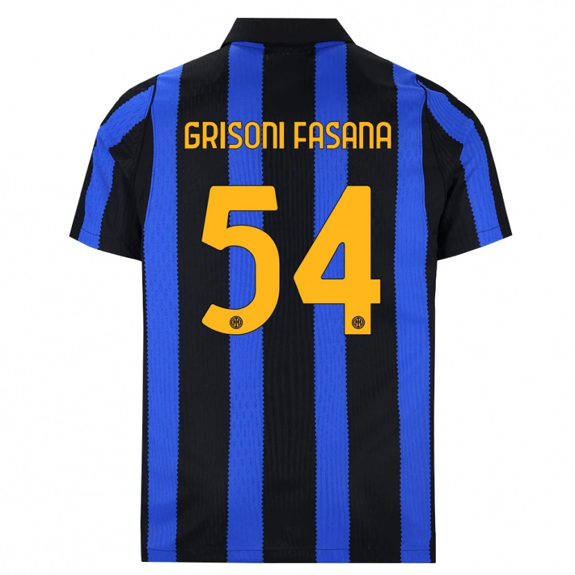 Danxen Mujer Camiseta Marco Grisoni Fasana #54 Negro Azul Amarillo 1ª Equipación 2026/27 La Camisa