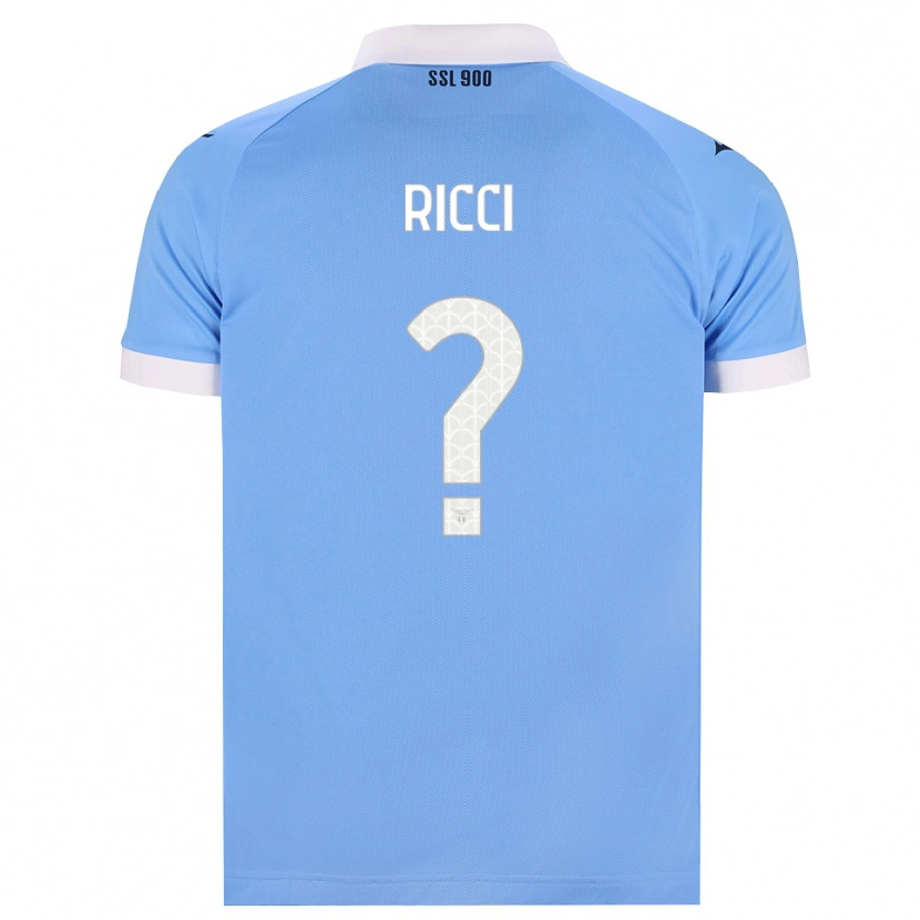 Danxen Mujer Camiseta Gianmarco Ricci #0 Azul Cielo Negro Blanco 1ª Equipación 2026/27 La Camisa