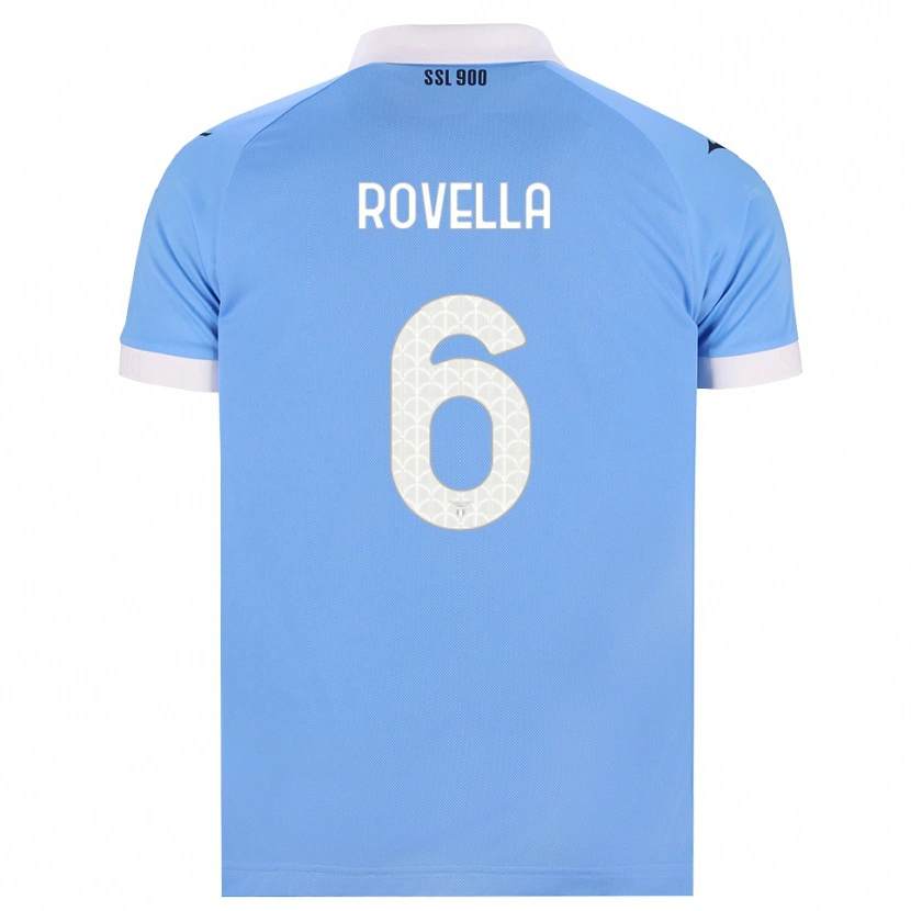 Danxen Mujer Camiseta Nicolò Rovella #6 Azul Cielo Negro Blanco 1ª Equipación 2026/27 La Camisa