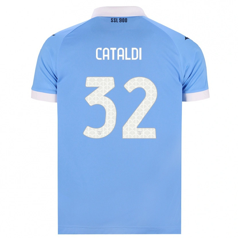 Danxen Mujer Camiseta Danilo Cataldi #32 Azul Cielo Negro Blanco 1ª Equipación 2026/27 La Camisa