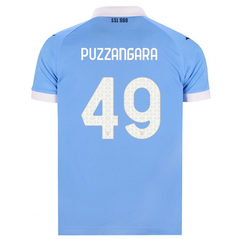 Danxen Mujer Camiseta Angelo Antonio Puzzangara #49 Azul Cielo Negro Blanco 1ª Equipación 2026/27 La Camisa