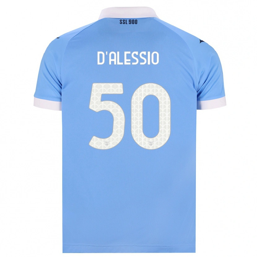Danxen Mujer Camiseta Luigi D'alessio #50 Azul Cielo Negro Blanco 1ª Equipación 2026/27 La Camisa