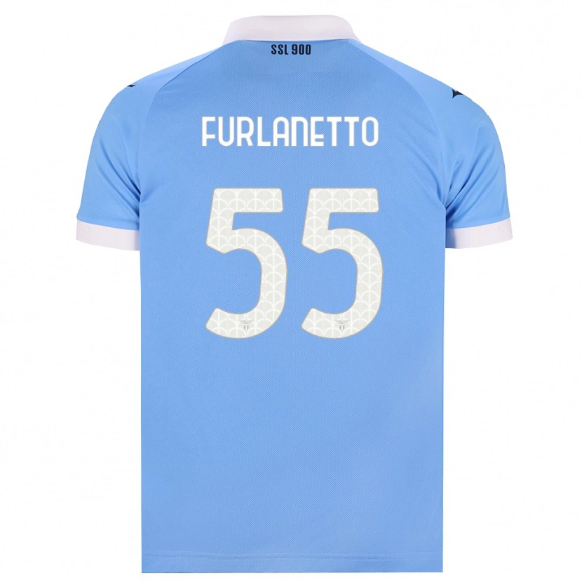 Danxen Mujer Camiseta Alessio Furlanetto #55 Azul Cielo Negro Blanco 1ª Equipación 2026/27 La Camisa