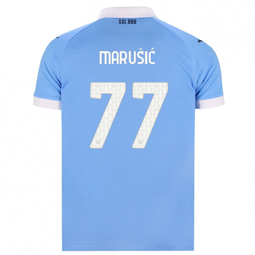 Danxen Mujer Camiseta Adam Marusic #77 Azul Cielo Negro Blanco 1ª Equipación 2026/27 La Camisa