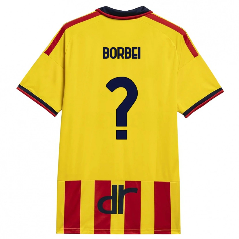 Danxen Mujer Camiseta Alexandru Borbei #0 Amarillo Rojo 1ª Equipación 2026/27 La Camisa