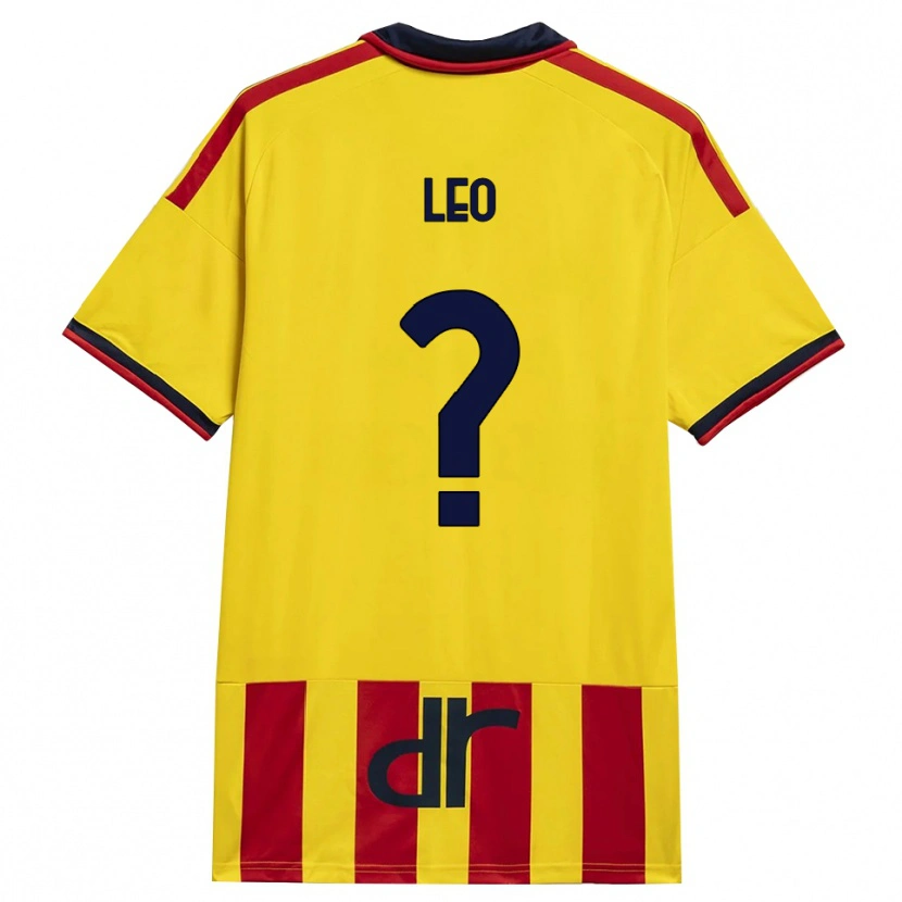Danxen Mujer Camiseta Giulio Leo #0 Amarillo Rojo 1ª Equipación 2026/27 La Camisa