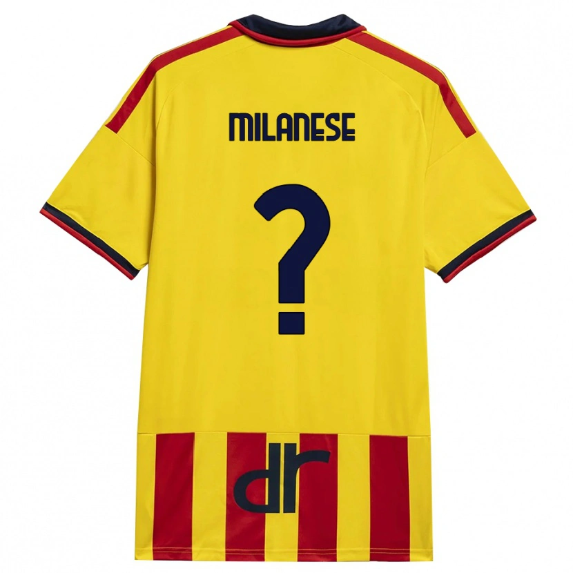 Danxen Mujer Camiseta Gianmarco Milanese #0 Amarillo Rojo 1ª Equipación 2026/27 La Camisa