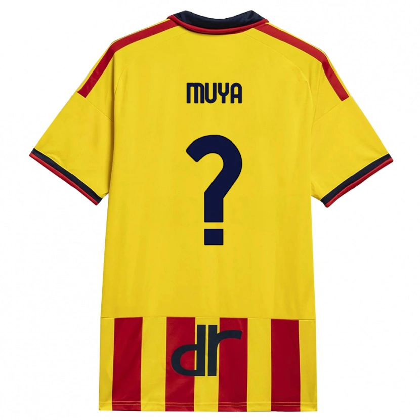 Danxen Mujer Camiseta Mattia Muya #0 Amarillo Rojo 1ª Equipación 2026/27 La Camisa