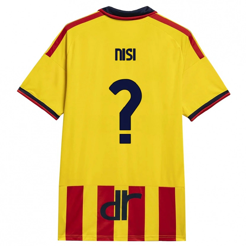 Danxen Mujer Camiseta Giuseppe Nisi #0 Amarillo Rojo 1ª Equipación 2026/27 La Camisa