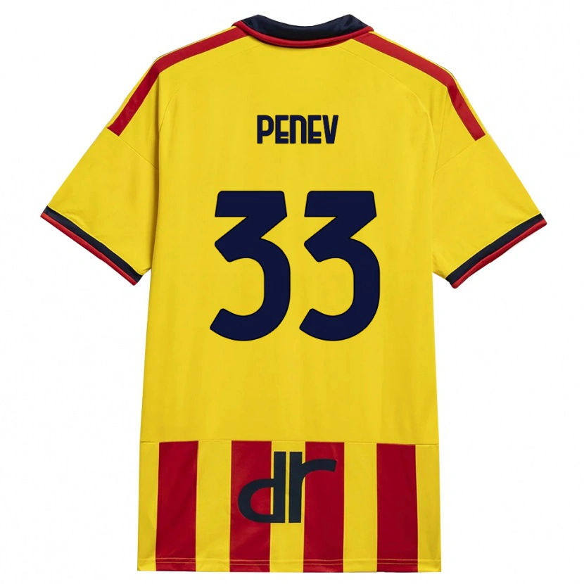 Danxen Mujer Camiseta Plamen Penev #33 Amarillo Rojo 1ª Equipación 2026/27 La Camisa