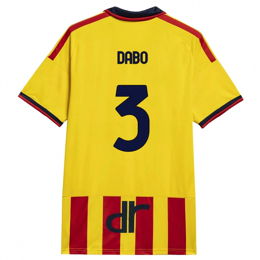 Danxen Mujer Camiseta Ismael Dabo #3 Amarillo Rojo 1ª Equipación 2026/27 La Camisa
