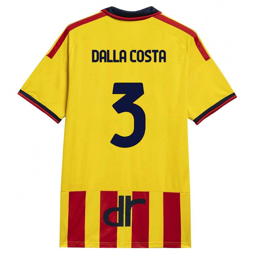Danxen Mujer Camiseta Luca Dalla Costa #3 Amarillo Rojo 1ª Equipación 2026/27 La Camisa