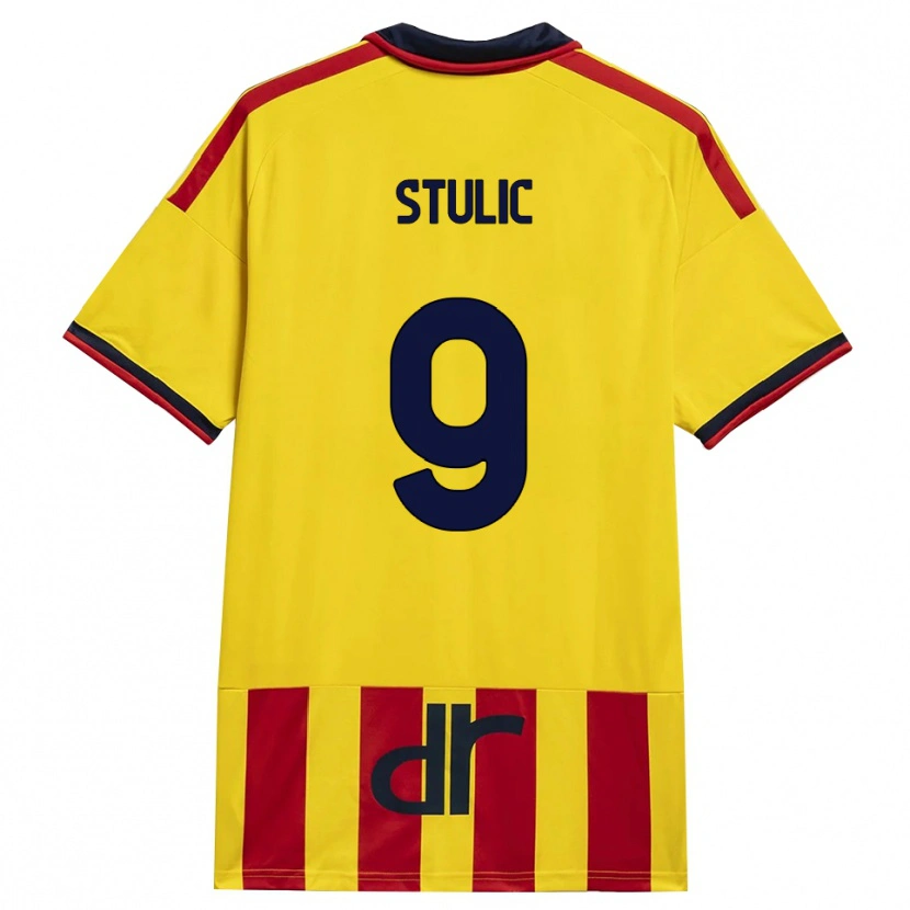 Danxen Mujer Camiseta Nikola Stulic #9 Amarillo Rojo 1ª Equipación 2026/27 La Camisa