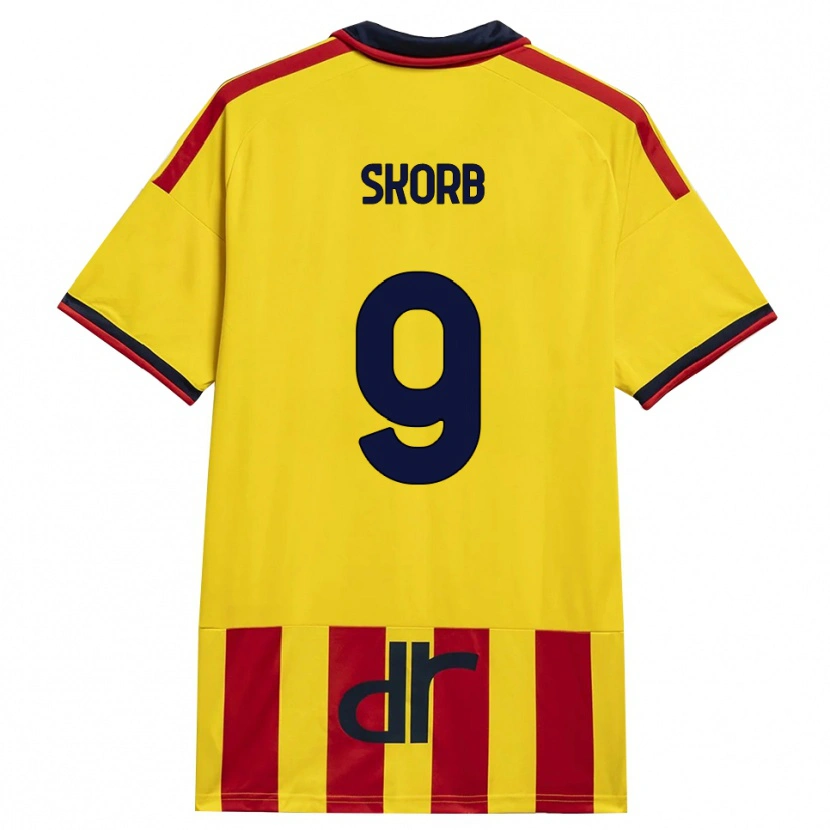 Danxen Mujer Camiseta Filip Skorb #9 Amarillo Rojo 1ª Equipación 2026/27 La Camisa