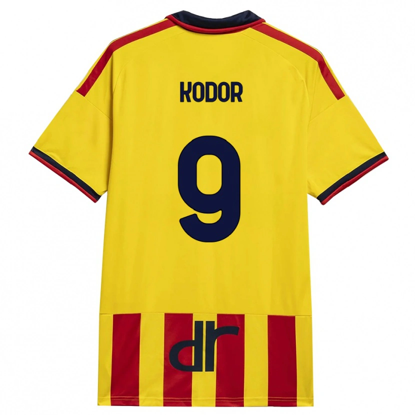 Danxen Mujer Camiseta Jason Kodor #9 Amarillo Rojo 1ª Equipación 2026/27 La Camisa