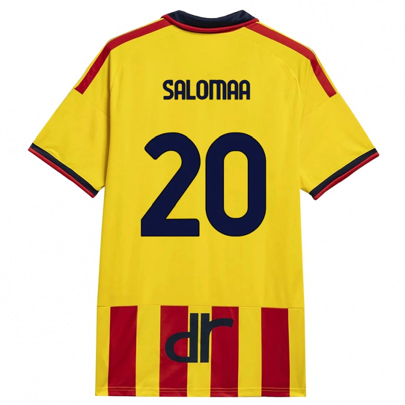 Danxen Mujer Camiseta Henri Salomaa #20 Amarillo Rojo 1ª Equipación 2026/27 La Camisa