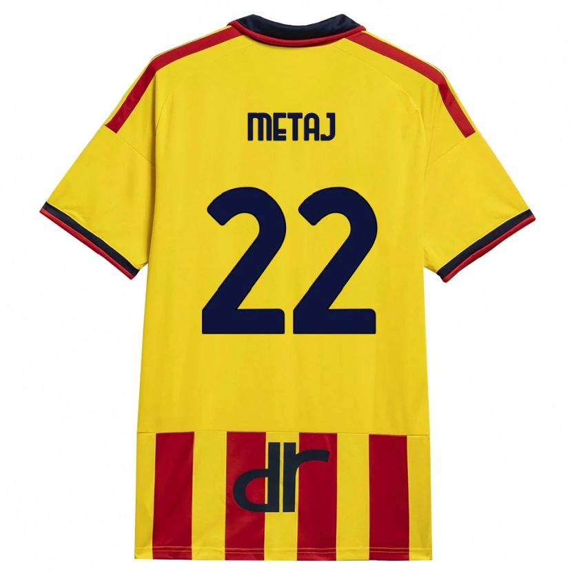 Danxen Mujer Camiseta Dejvi Metaj #22 Amarillo Rojo 1ª Equipación 2026/27 La Camisa