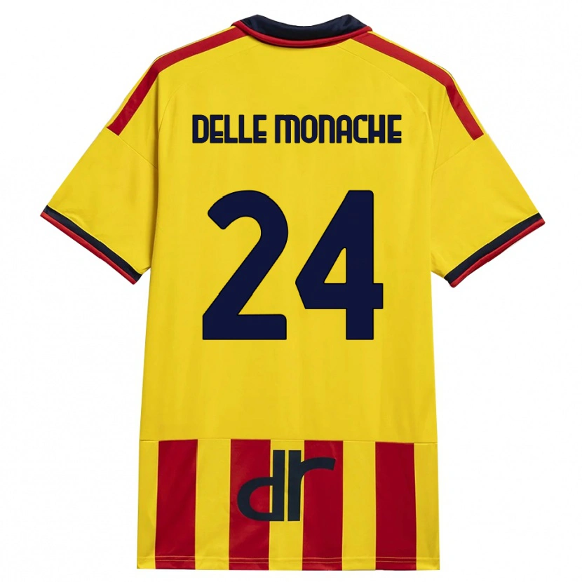 Danxen Mujer Camiseta Marco Delle Monache #24 Amarillo Rojo 1ª Equipación 2026/27 La Camisa