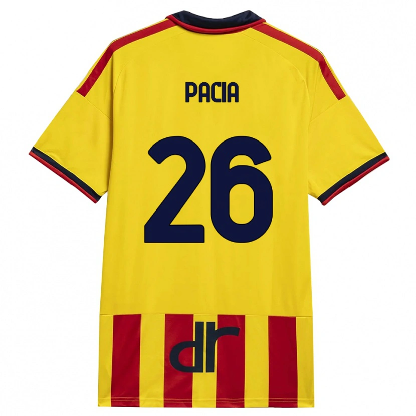Danxen Mujer Camiseta Fabiano Pacia #26 Amarillo Rojo 1ª Equipación 2026/27 La Camisa