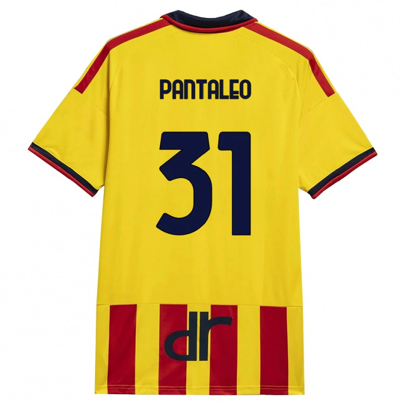 Danxen Mujer Camiseta Dario Pantaleo #31 Amarillo Rojo 1ª Equipación 2026/27 La Camisa